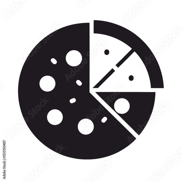 Obraz Stylish Pizza Artwork with Bright Toppings and Slice Detail