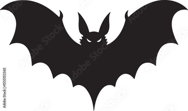 Fototapeta simple halloween bat vector icon design