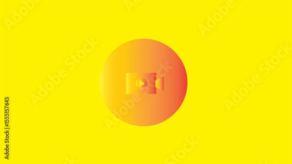 Fototapeta Abstract circle recorder camera icon,Video Camera Icon simple.