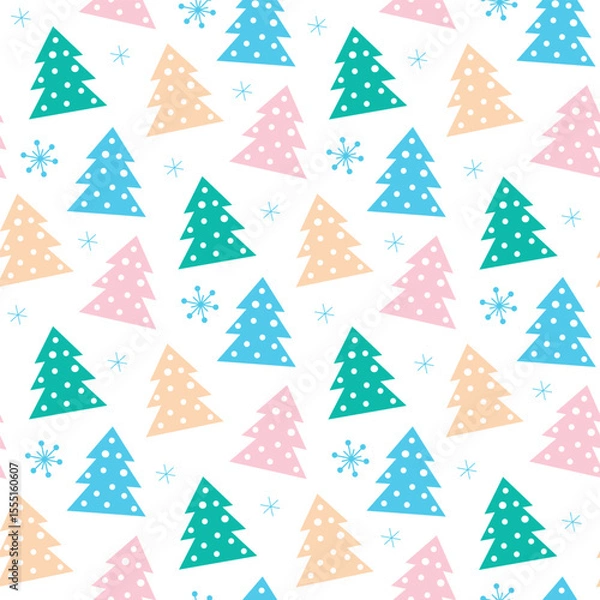 Fototapeta seamless christmas pattern