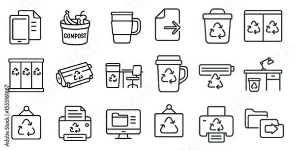 Obraz dairy products icons set