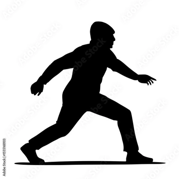 Fototapeta Artistic and Geometric Stylized Icon of a Dynamic House Robber in a Modern Continuous Line Illustration on a White Background