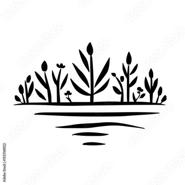 Fototapeta Elegant ECO Family Themed Line Vector Icon Emphasizing Sustainable, Minimalistic, and Modern Graphic Art on White