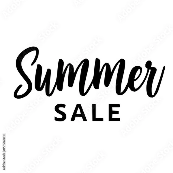 Fototapeta Elegant Summer Sale Vector Artwork with Refined Line Illustrations and Clear Black Accents on a Pristine White Background