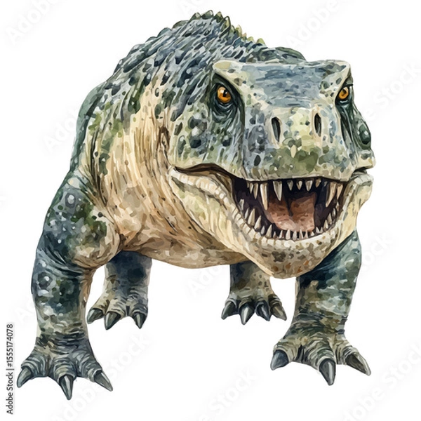 Fototapeta watercolor vector of Thrinaxodon, isolated on a white background.