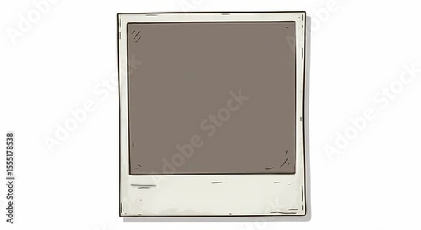 Obraz Vintage Polaroid Style Photo Frame with Blank Space for Custom Image