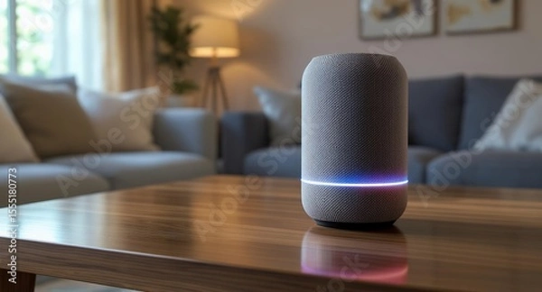 Obraz Smart Speaker on Coffee Table in Living Room