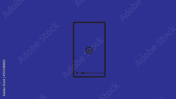 Fototapeta Abstract mobile phone line icon. simple mobile icon simple design vector illustration.