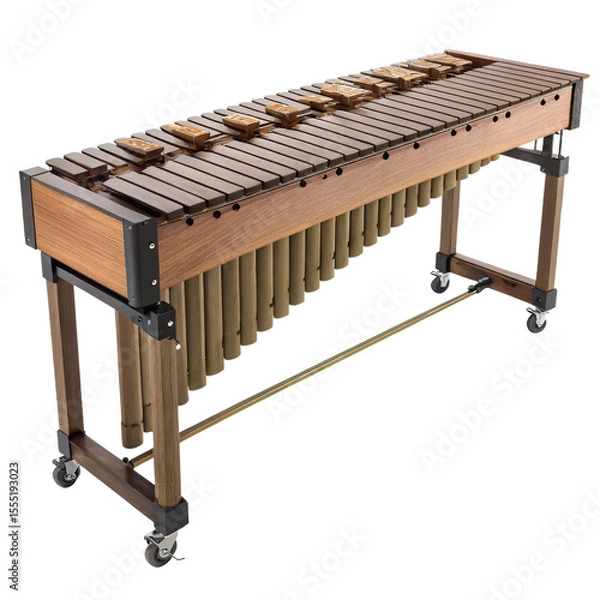 Obraz Marimba Musical Instrument, Isolated on Transparent Background, Wooden Stand, 37 Bars, Marimba, Percussion, Musical Instrument