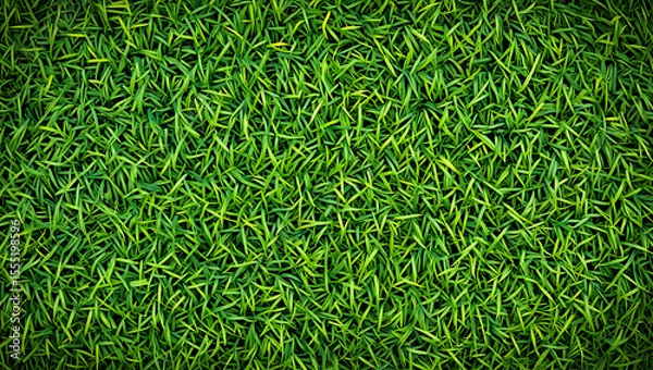 Fototapeta Vibrant Green Grass Texture: Lush, Spring-like, Natural Background Image