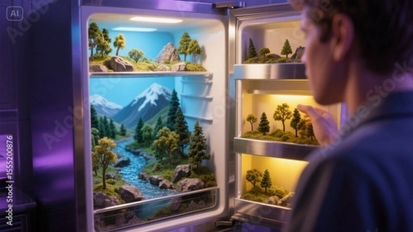 Obraz Surreal Everyday Life is a visual style that combines ordinary everyday scenes with unexpected, fantastical elements, turning the familiar into the magical.