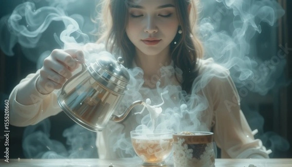 Obraz Surreal Everyday Life is a visual style that combines ordinary everyday scenes with unexpected, fantastical elements, turning the familiar into the magical.