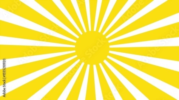 Fototapeta Sunburst pattern with yellow rays