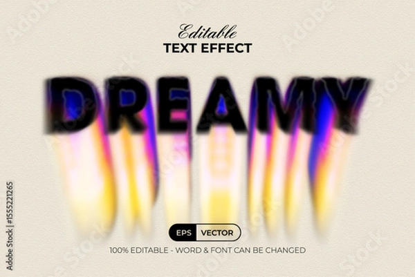 Fototapeta Blurry Liquid Editable Text Effect.