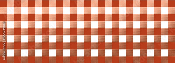Fototapeta Gingham pattern icon, seamless textile texture with square checkered design, vintage woven fabric style for clothing, decoration, picnic blanket or home textile applications flat vector illustration.