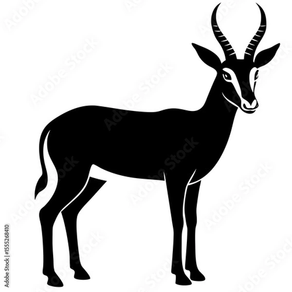 Obraz deer silhouette isolated on white