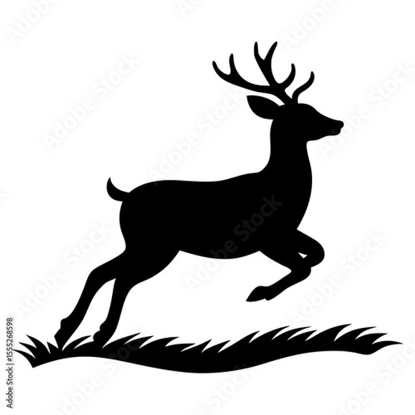 Obraz deer silhouette vector