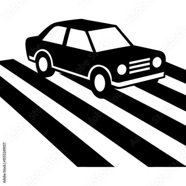 Obraz car silhouette vector illustration
