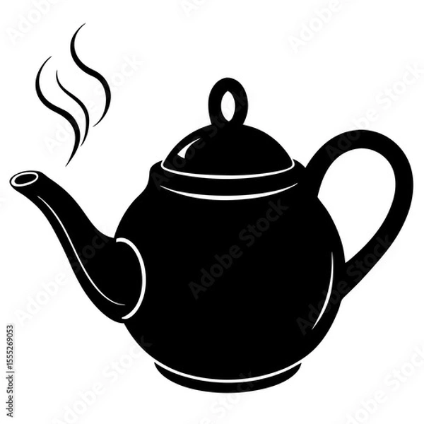 Obraz teapot on black background