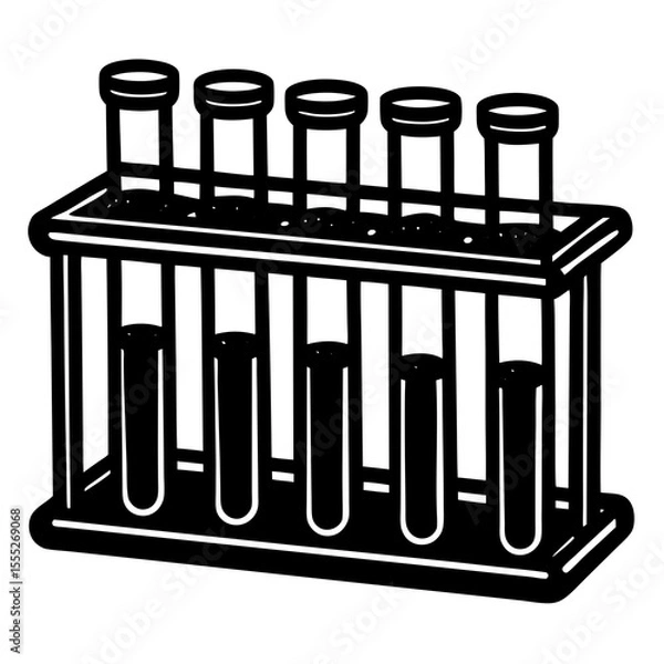 Obraz test tubes vector illustration