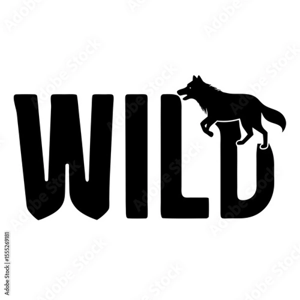 Obraz word sign vector silhouette