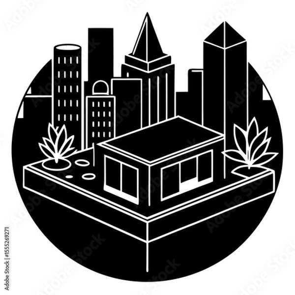 Obraz vector illustration of city skyline