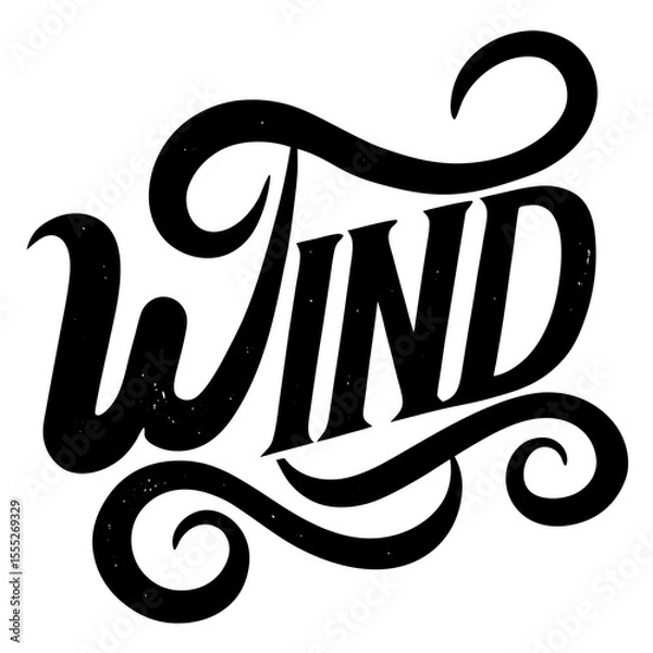 Obraz vector illustration of a word wind