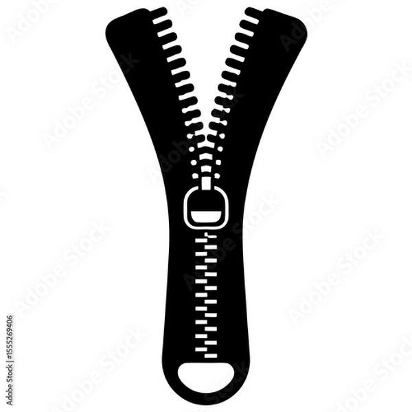 Obraz zipper isolated on white background