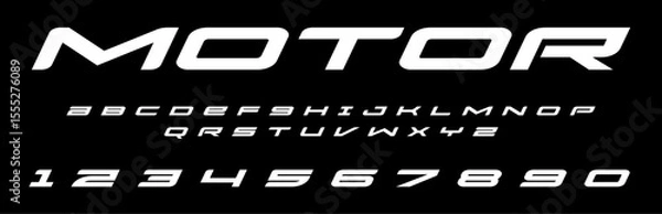Fototapeta Motor Racing lettering vector graphic apparel clothing prints eps svg png. Typography Fonts graphics designs posters stickers. Download it Now in high resolution format and print it in any size