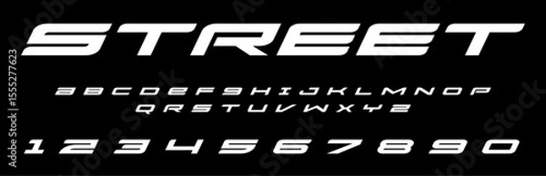 Fototapeta Street Racing lettering vector graphic apparel clothing prints eps svg png. Typography Fonts graphics designs posters stickers. Download it Now in high resolution format and print it in any size
