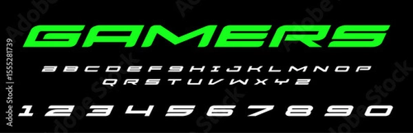Fototapeta Gamers Gaming lettering vector graphic apparel clothing prints eps svg png. Typography Fonts graphics designs posters stickers. Download it Now in high resolution format and print it in any size
