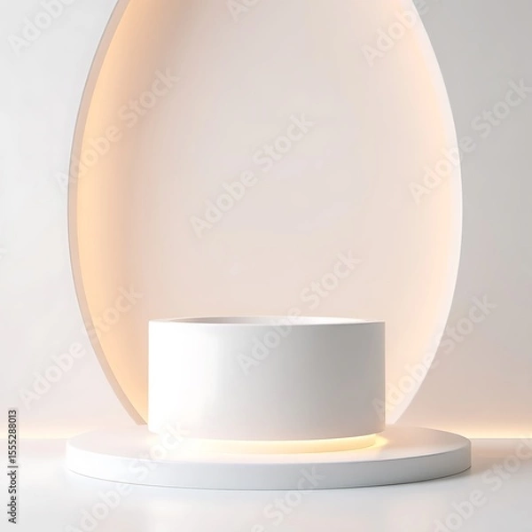 Fototapeta Minimalist Blank Podium for Product Display Design