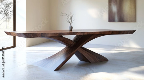 Fototapeta Dining Table Design (Interior/Decor) Refers to the aesthetic and functional design of the actual dining table.