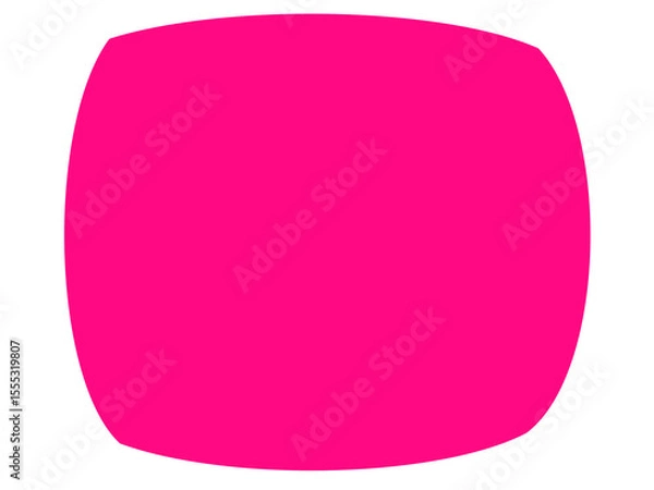 Fototapeta Pink Rounded Rectangle Shape PNG - Soft Edge Geometric Element, Abstract Modern Design, design assets