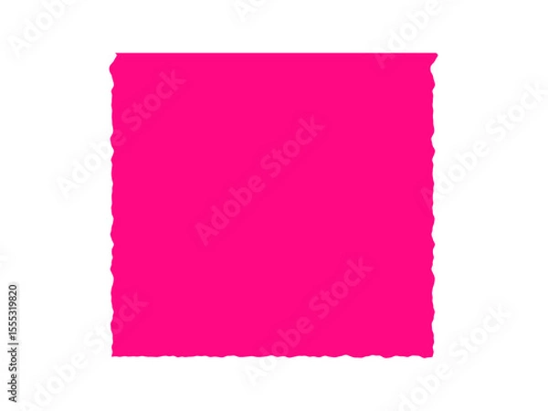 Fototapeta Pink Torn Square Shape PNG - Sketch Jagged Frame, Rough Border, Artistic Element, design assets