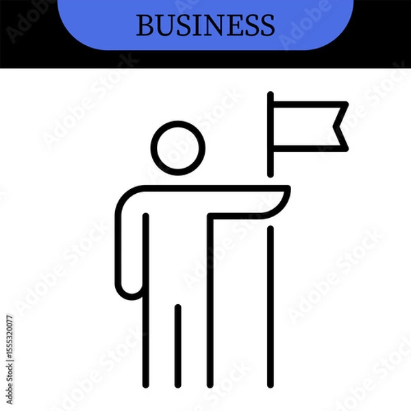 Fototapeta Business People Line Editable Icons set. Vector illustration in modern thin line style of business related icons: research, meeting, business communication, male and female avatars, team structure