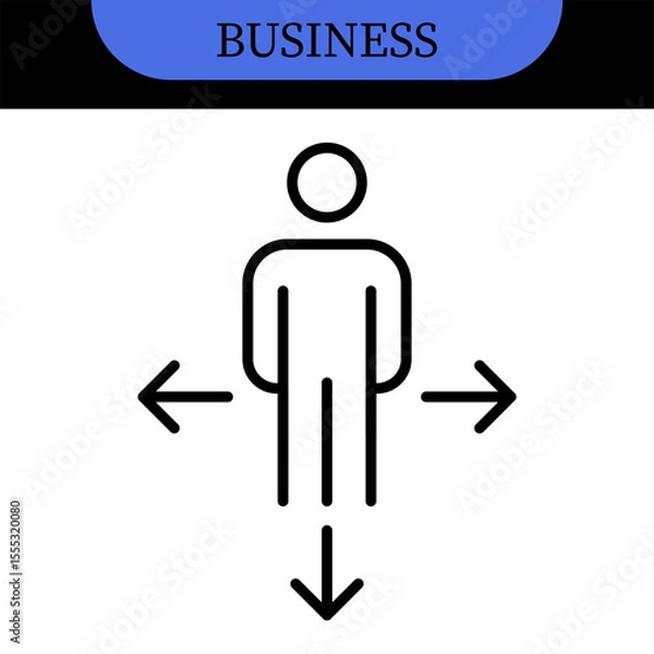 Fototapeta Business People Line Editable Icons set. Vector illustration in modern thin line style of business related icons: research, meeting, business communication, male and female avatars, team structure