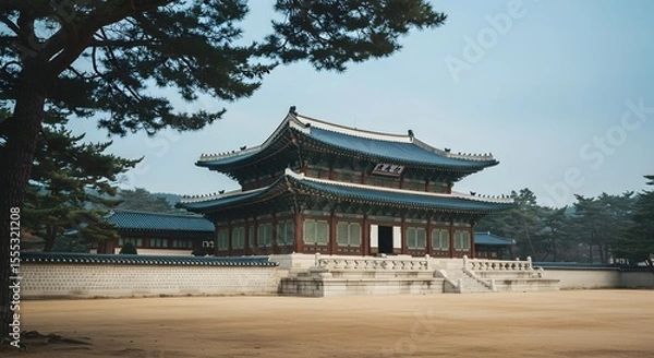 Fototapeta South Korea Constitution Day – Cheong Wa Dae Presidential Palace (Blue House) Celebrating Jeheonjeol with National Pride and Historical Significance on July 17