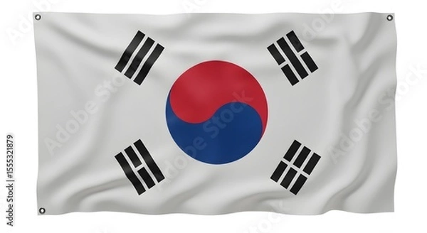 Fototapeta South Korea Constitution Day (Jeheonjeol) – Celebrating July 17 with the South Korean Flag Symbolizing National Pride, History, and Democratic Values