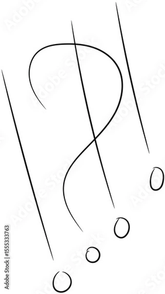 Fototapeta Exclamations and question marks on transparent background 