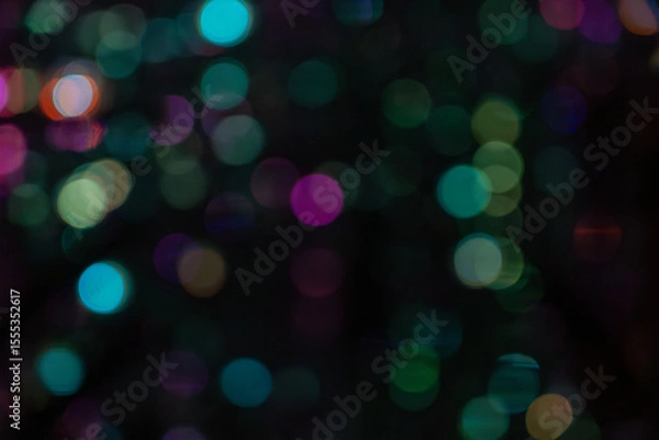 Fototapeta Abstract colorful bokeh background at night