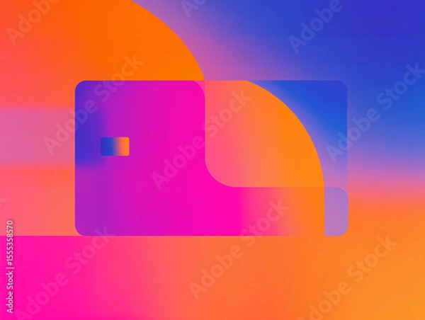Fototapeta Vibrant geometric shapes creating abstract background with vivid colors