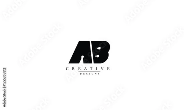 Fototapeta Alphabet letters Initials Monogram logo