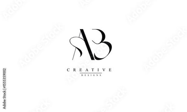 Fototapeta Alphabet letters Initials Monogram logo