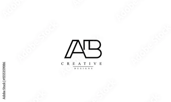 Fototapeta Alphabet letters Initials Monogram logo