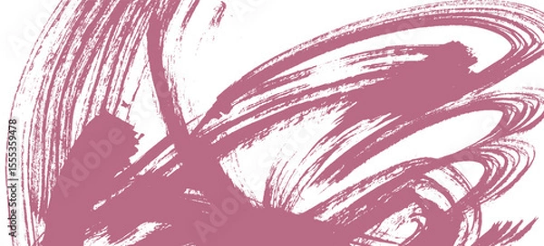 Fototapeta Artistic muted maroon red distressed textured painted bold brush strokes background. Grunge contrast pale pink retro wavy paintbrush stroke smear with spray texture for banner, surface, poster design