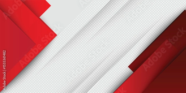 Fototapeta MODERN ABSTRACT RED AND WHITE BACKGROUND