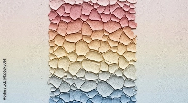 Obraz Abstract design with cracked texture and gradient from pink to blue hues art