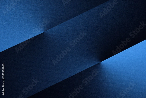 Obraz Black dark blue white abstract background. Geometric. Line stripe triangle angle corner diagonal 3d. Gradient. Light, shadow. Rough grain noise grange. Matte metal metallic.Technology business. Design