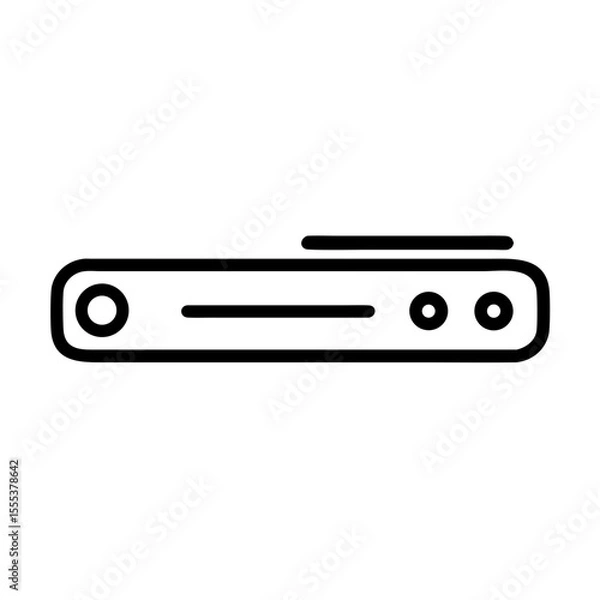Fototapeta A minimalist line drawing of a modern digital video recorder (DVR)